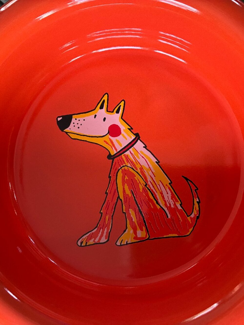 Unique enamelware dog bowls in two sizes imported from Czech Republic